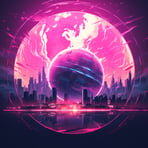 synthwave digital world