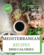 simple mediterranean diet meal plan, samplne menu in pdf 2200 calories