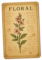 floral cabinet card