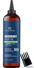 Botanic Hearth 100% Pure Rosemary Oil For Hair Growth Infused With Biotin (6.7 fl oz) | Hair strengt