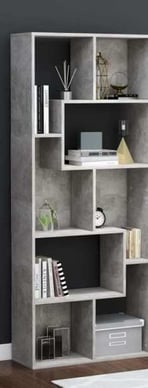 Bibliothèque en béton gris 