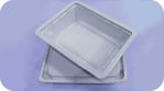 White Rectangle Container with Lid