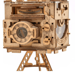 Sherlock’s Camera escape room puzzle box designed like a vintage camera with secret compartments