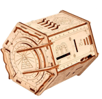 Close-up of Fort Knox escape room puzzle pieces showing detailed locks, clues, and vault design
