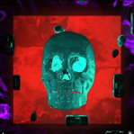 Colorful skull-themed visual design showing creative range and bold color use