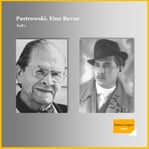Cover von "Pastrowski. Eine Revue" mit Porträt des Erzählers jung und alt