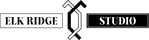 “ElkRidge Studio logo—modern woodworking brand with minimal monogram and bold black-and-white design