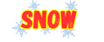 snow party and faux snow logo