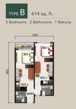 Verte Medini Residence Type B Layout
