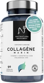 a bottle of collagene, a vitamin supplement for women