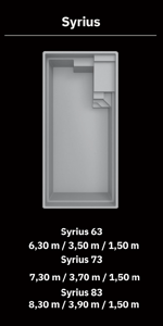 Ceramic de Luxe fiche technique modèle Syrius / Pool concept piscines 79