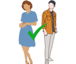a graphic illustrating meeting with local people