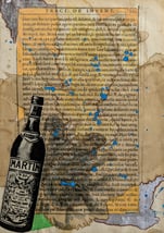 vintage martini bottle