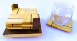 End Grain Wood Coasters, Coffee Coasters, Beer Coasters, Set of 4