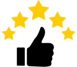 a group of five stars in a row