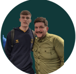 a man with a backpack and a backpacker