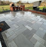 clean grey slabs freshly pressured washed at a home in the malvern hills