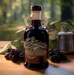 a bottle of elderberry syrup