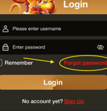 forgot password sample