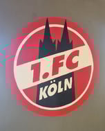Graffiti Wandbild eines Fussball Banners