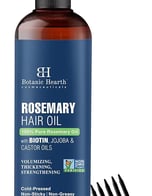 Botanic Hearth 100% Pure Rosemary Oil For Hair Growth Infused With Biotin (6.7 fl oz) | Hair strengt