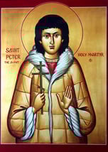 A religious icon of Saint Peter The Aleut