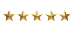 five gold stars in a row of five stars