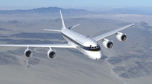 N817NA NASA aircraft flying about a desert.