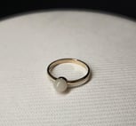 anillo oro blanco con leche materna