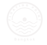 a white company logo with the words floating point Bangkok on it.
