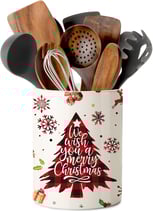 Hexagram Christmas Kitchen Decor Ceramic Utensil Holder