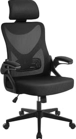 Yaheetech Silla Ergonomica Giratoria con Reposacabeza Silla Giratoria Negro