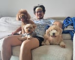 With my curly hair poodles