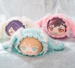 Hand crafted Ear lop bunny omanjuu covers with heart and cute laces
