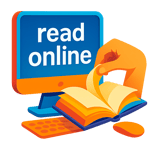 a computer screen with a book and a book