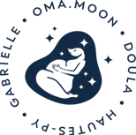 Logo macaron Omamoon Gabrielle Doula Hautes-Pyrénées