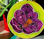 Crocus, flower batik, batik painting, floral art, batik artist, Shuen-Li Spirit, netherlands 