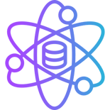 Vector icon of a brain and line graph symbolising machine learning and data science