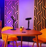 Studio de podcast - décor de podcast