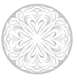 a white plate with a circular object on it