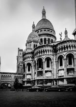 sacré-cœur basilica minimalist black and white photography