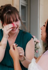 mariage, émotion, robe de mariée, larmes et joie