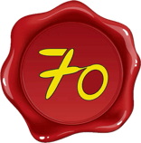 70 Plus logo