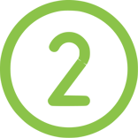 a green circle with the number two in the middle of it