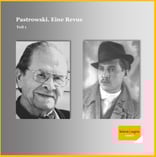 Cover von "Pastrowski. Eine Revue" mit Porträt des Erzählers jung und alt