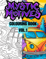 a coloring book with a van