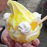 Lemon meringue ice cream sundae