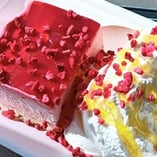 Raspberry & Lemon cheesecake with ice cream
