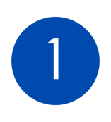 a number one on a blue background with a white number one