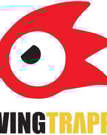 a red bird with a red bird on it's side